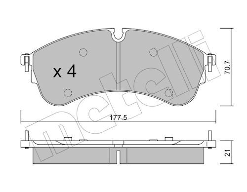 Гальмівні колодки дискові METELLI 2211740 - zapix