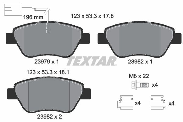 Гальмівні колодки дискові TEXTAR 2397901 - zapix