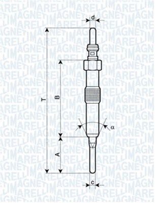 Свеча накаливания MAGNETI MARELLI 062900089304
