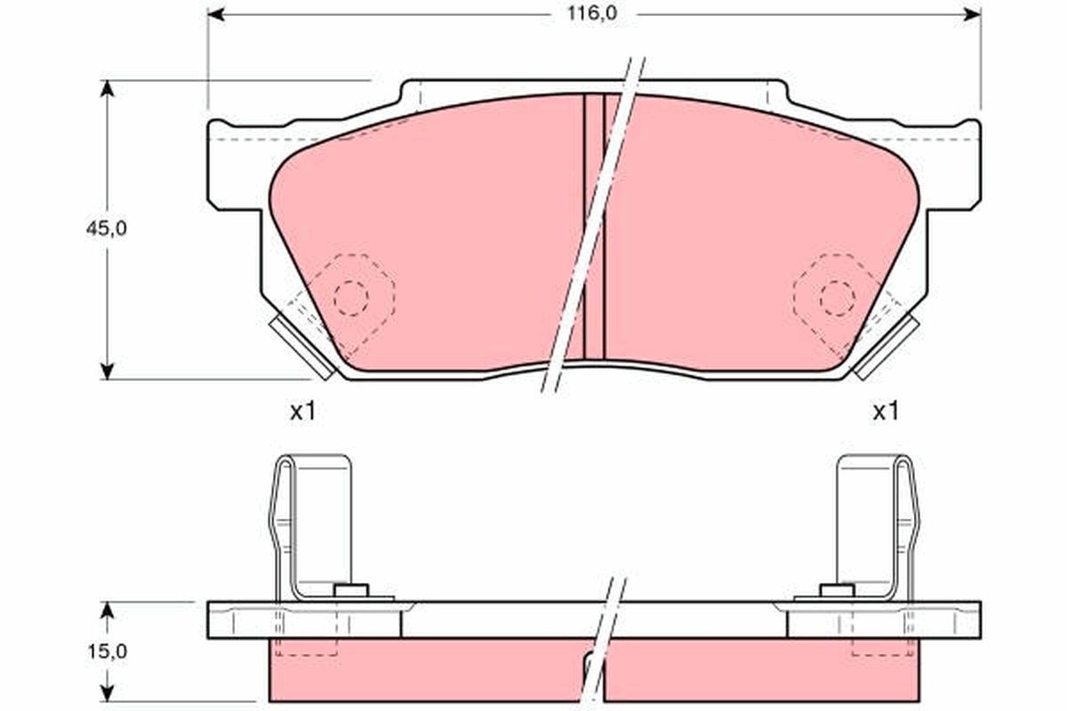 Гальмівні колодки дискові TRW GDB325 - zapix