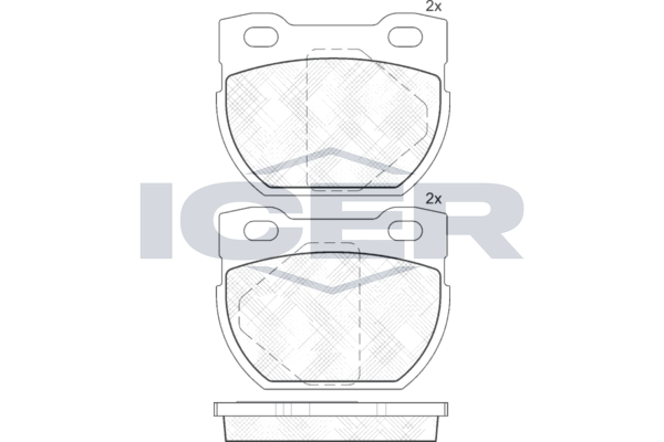 Гальмівні колодки дискові ICER 141090 - zapix