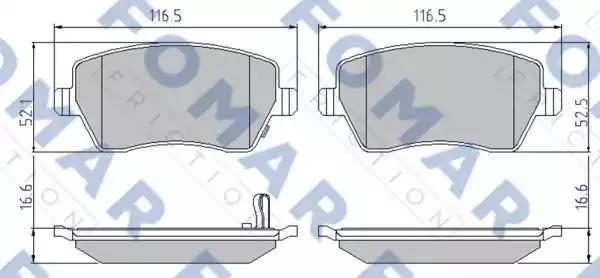 Гальмівні колодки дискові FOMAR FRICTION FO839181 - zapix