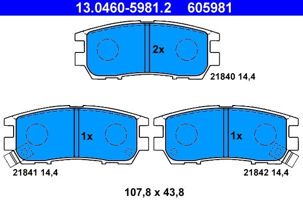 Гальмівні колодки дискові ATE 13046059812 - zapix