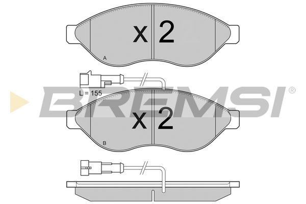 Гальмівні колодки дискові BREMSI BP3868 - zapix