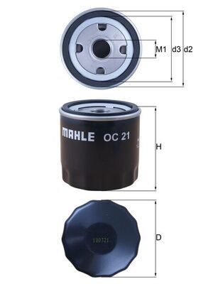 Оливний фільтр MAHLE OC21 - zapix