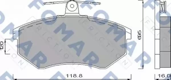Гальмівні колодки дискові FOMAR FRICTION FO488481 - zapix