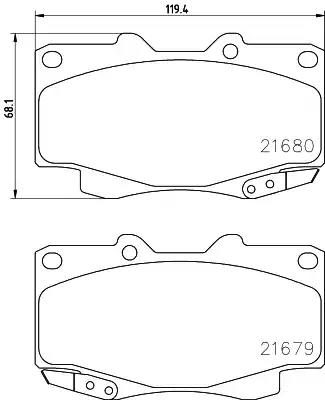 Гальмівні колодки дискові NISSHINBO NP1075 - zapix