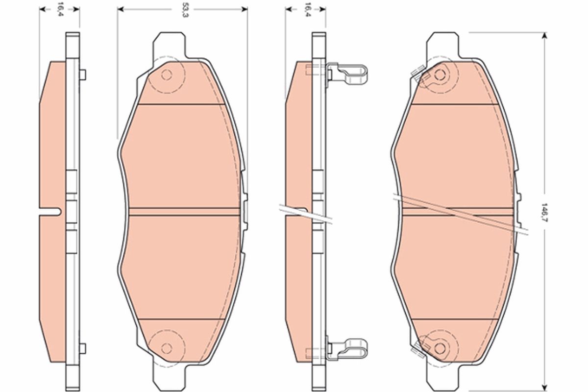 Гальмівні колодки дискові TRW GDB3427 - zapix