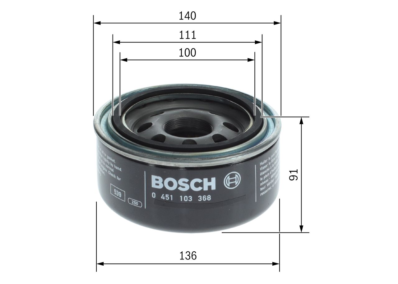 Оливний фільтр BOSCH 0451103368 - zapix