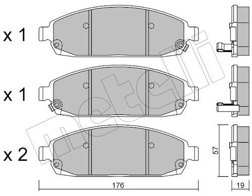 Гальмівні колодки дискові METELLI 2207190 - zapix