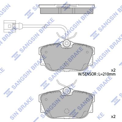 Тормозные колодки дисковые HI-Q SP1984A