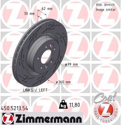 Гальмівний диск ZIMMERMANN 450521354 - zapix