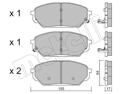 Гальмівні колодки дискові METELLI 2209990 - zapix