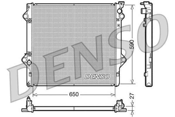 Радіатор охолодження двигуна DENSO DRM50047 - zapix