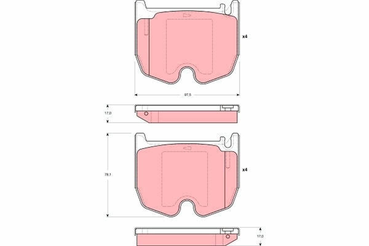 Гальмівні колодки дискові TRW GDB1541 - zapix