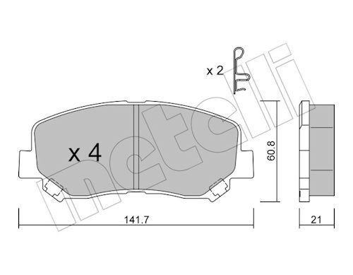 Гальмівні колодки дискові METELLI 2209691 - zapix