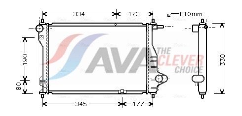 Радіатор охолодження двигуна AVA QUALITY COOLING DW2075 - zapix