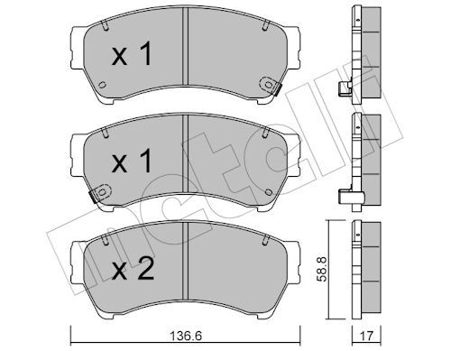 Гальмівні колодки дискові METELLI 2209240 - zapix