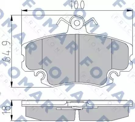 Гальмівні колодки дискові FOMAR FRICTION FO608381 - zapix