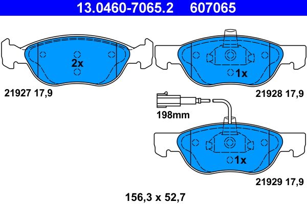 Гальмівні колодки дискові ATE 13046070652 - zapix