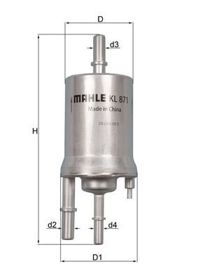 Паливний фільтр MAHLE KL871 - zapix