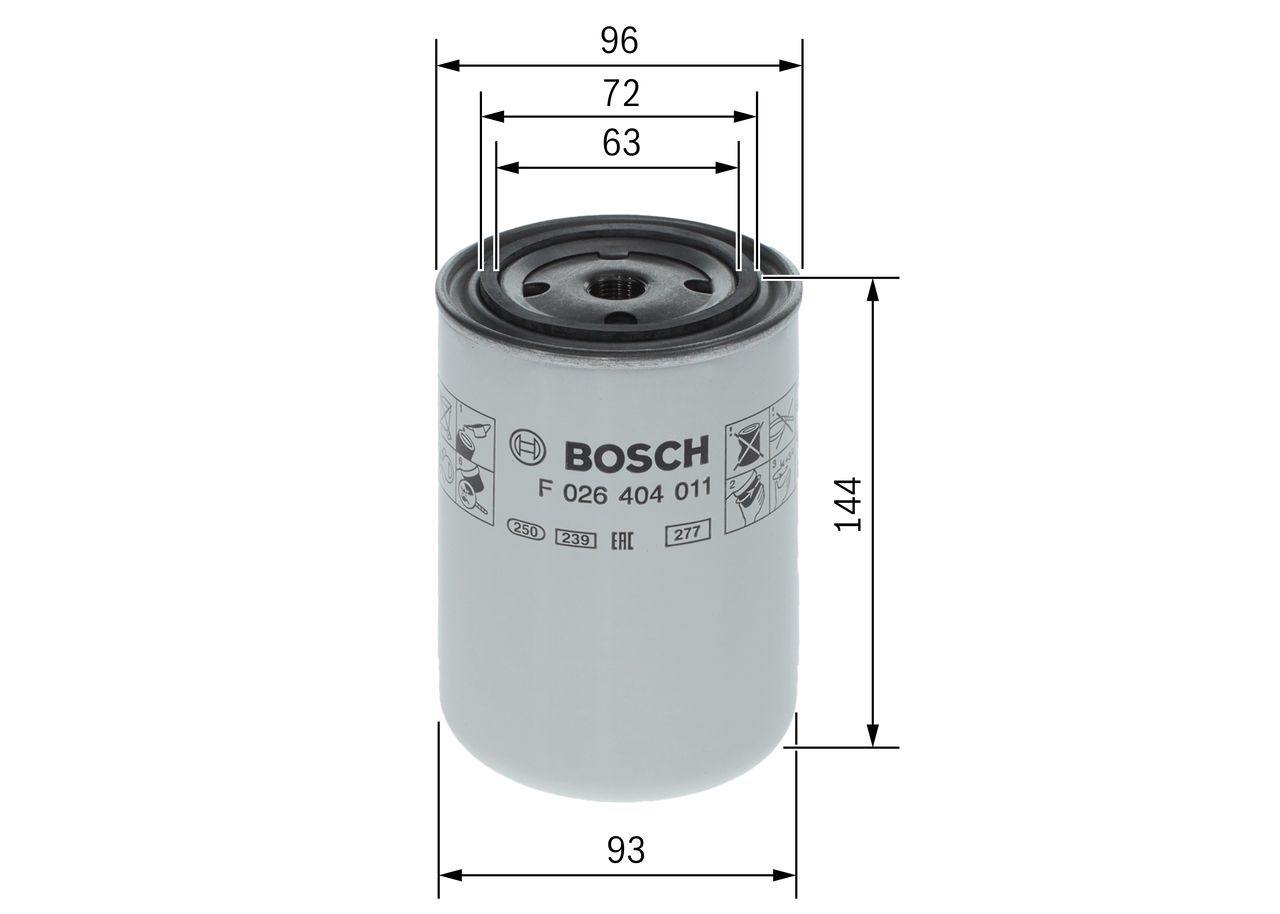 Гідравлічний фільтр BOSCH F026404011 - zapix