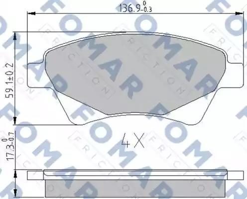 Гальмівні колодки дискові FOMAR FRICTION FO908281 - zapix
