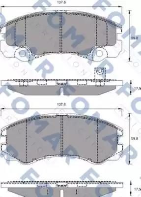 Гальмівні колодки дискові FOMAR FRICTION FO684381 - zapix