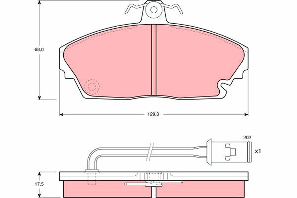Гальмівні колодки дискові TRW GDB479 - zapix