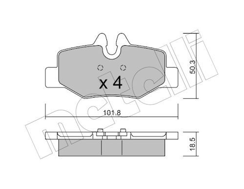 Гальмівні колодки дискові METELLI 2205760 - zapix
