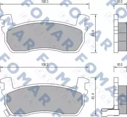 Гальмівні колодки дискові FOMAR FRICTION FO656081 - zapix