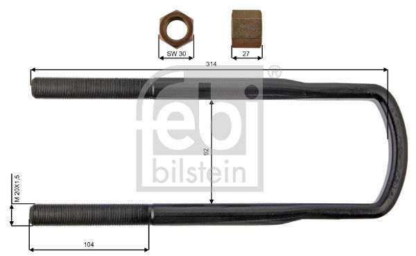 Кріплення ресори FEBI BILSTEIN 39173 - zapix