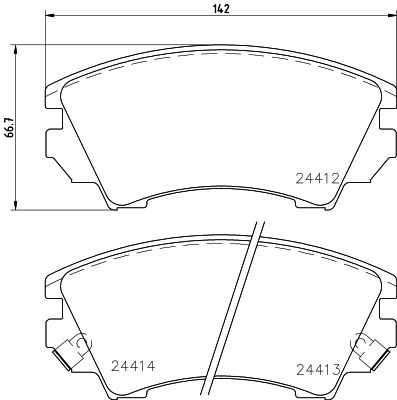 Гальмівні колодки дискові HELLA 8DB355013041 - zapix