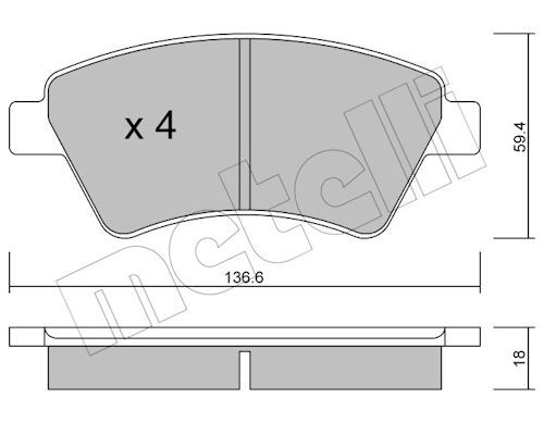 Гальмівні колодки дискові METELLI 2205440 - zapix
