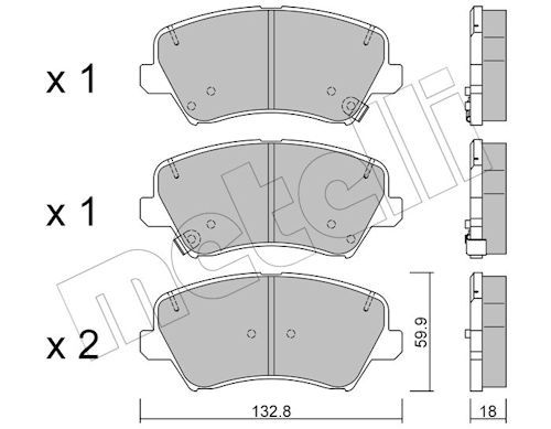 Гальмівні колодки дискові METELLI 2209440 - zapix