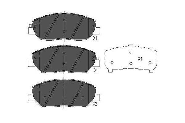 Гальмівні колодки дискові KAVO PARTS KBP3023 - zapix