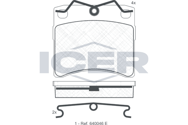 Тормозные колодки дисковые ICER 140895