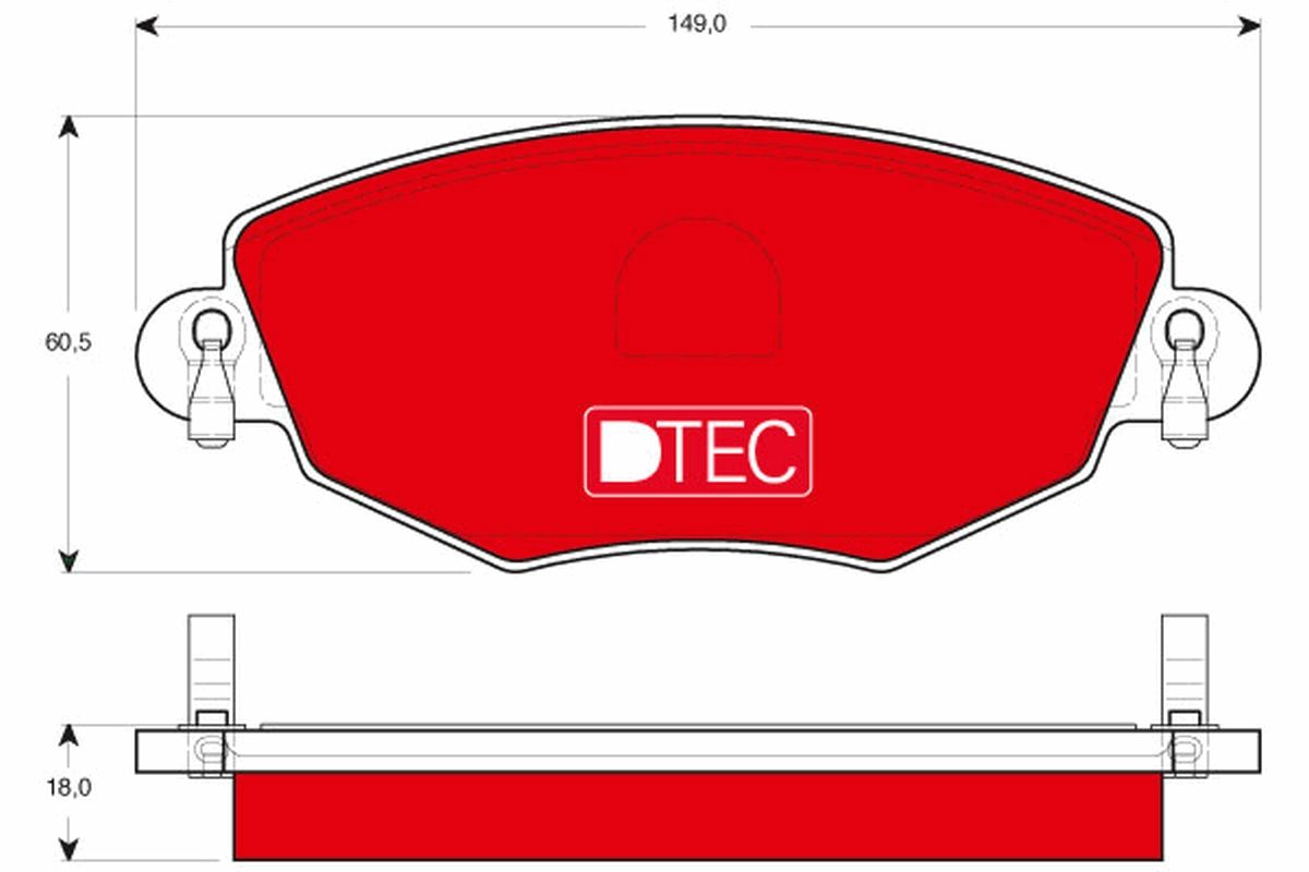 Гальмівні колодки дискові TRW GDB1434DTE - zapix
