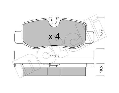Гальмівні колодки дискові METELLI 2210230 - zapix