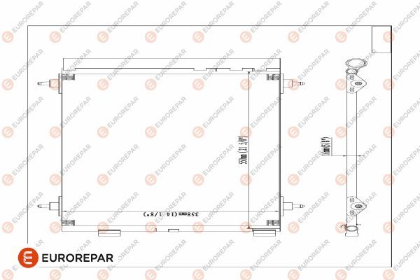 Радіатор кондиціонера EUROREPAR E163364 - zapix