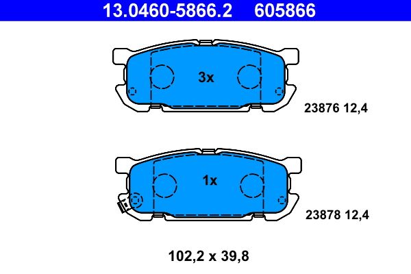 Гальмівні колодки дискові ATE 13046058662 - zapix