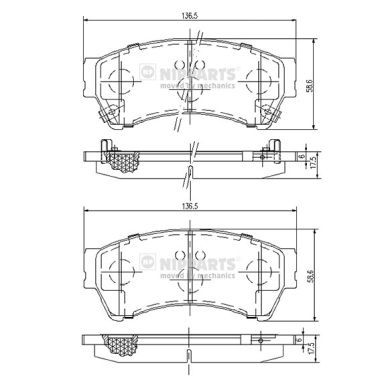 Гальмівні колодки дискові NIPPARTS N3603071 - zapix