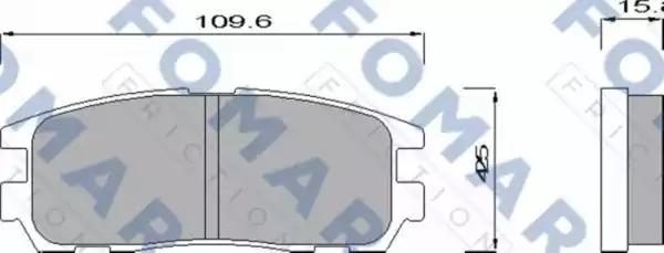 Гальмівні колодки дискові FOMAR FRICTION FO621481 - zapix