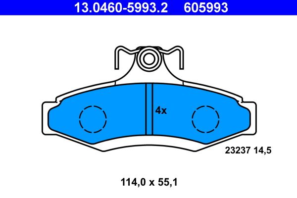 Гальмівні колодки дискові ATE 13046059932 - zapix