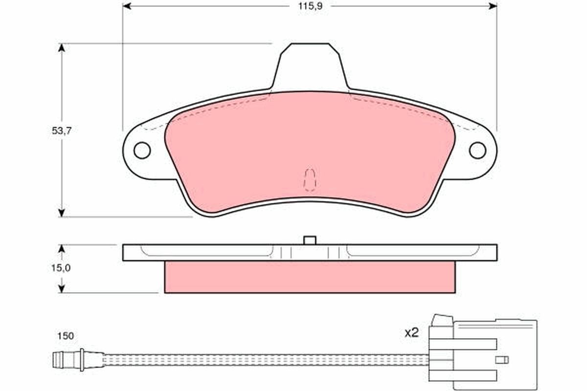 Гальмівні колодки дискові TRW GDB1112 - zapix