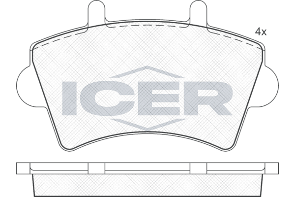 Тормозные колодки дисковые ICER 141442