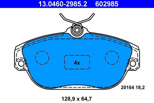 Гальмівні колодки дискові ATE 13046029852 - zapix