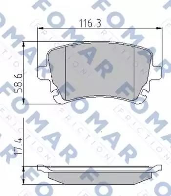 Гальмівні колодки дискові FOMAR FRICTION FO815281 - zapix