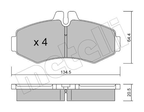 Гальмівні колодки дискові METELLI 2205730 - zapix