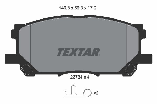 Тормозные колодки дисковые TEXTAR 2373401